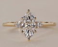 1.5-Carat Marquise-Cut Custom 14K Gold Lab-Grown Diamond Ring