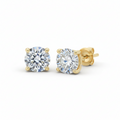 14K Gold Lab-Grown Diamond Stud Earrings – Standard Round Brilliant Cut