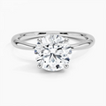 1.5ct Lab-Grown Diamond Four-Prong Ring: 18K White Gold