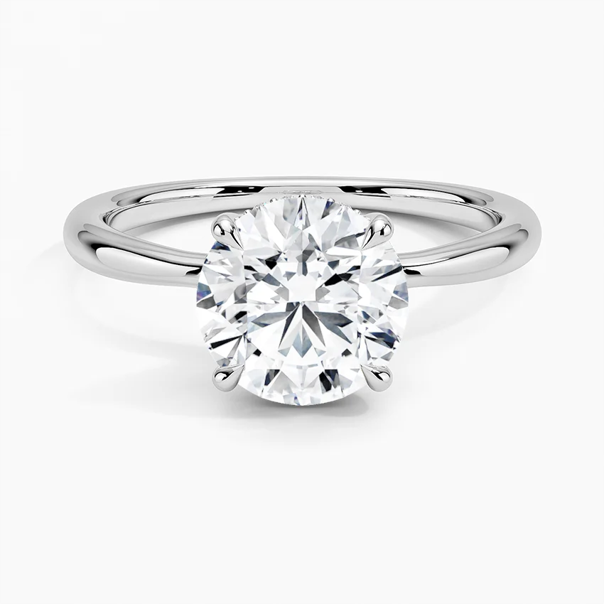 1.5ct Lab-Grown Diamond Four-Prong Ring: 18K White Gold