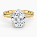 3-Carat Oval Lab-Grown Diamond, 18K Gold