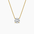 Exquisite Solitaire Lab-Grown Diamond Pendant (1.5 Carat Total Weight), 18K Yellow Gold