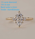 Custom 1.5-carat ring: 50% deposit