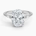 3-Carat Oval Certified Lab-Grown Diamond 18K White Gold