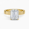 1-carat emerald-cut lab-grown diamond    14k gold