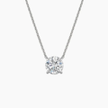 Exquisite Solitaire Lab-Grown Diamond Pendant (2 Carat Total Weight), 18K White Gold