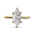 1 Carat Marquise Lab Grown Diamond Ring, 14K Solid Gold