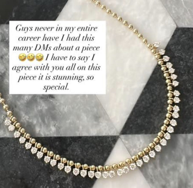 Custom Necklace      14K Gold        Lab-grown Diamond