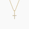 14K Gold Diamond Cross Pendant